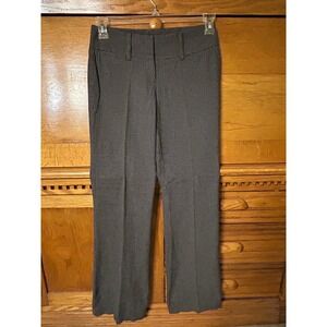 Halogen Womens Black White Micro Check Dress Pants Size 0 Wide Leg Trousers
